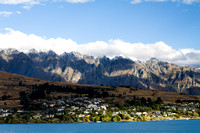 The view from our apartment - the Remarkable Mountains and Lake Wakatipu